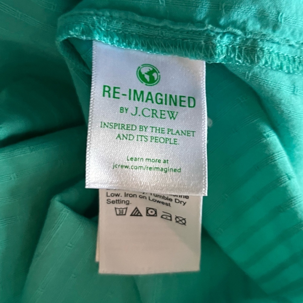 J. Crew Turquoise Ruffle Sleeve Blouse - Picture 7 of 8